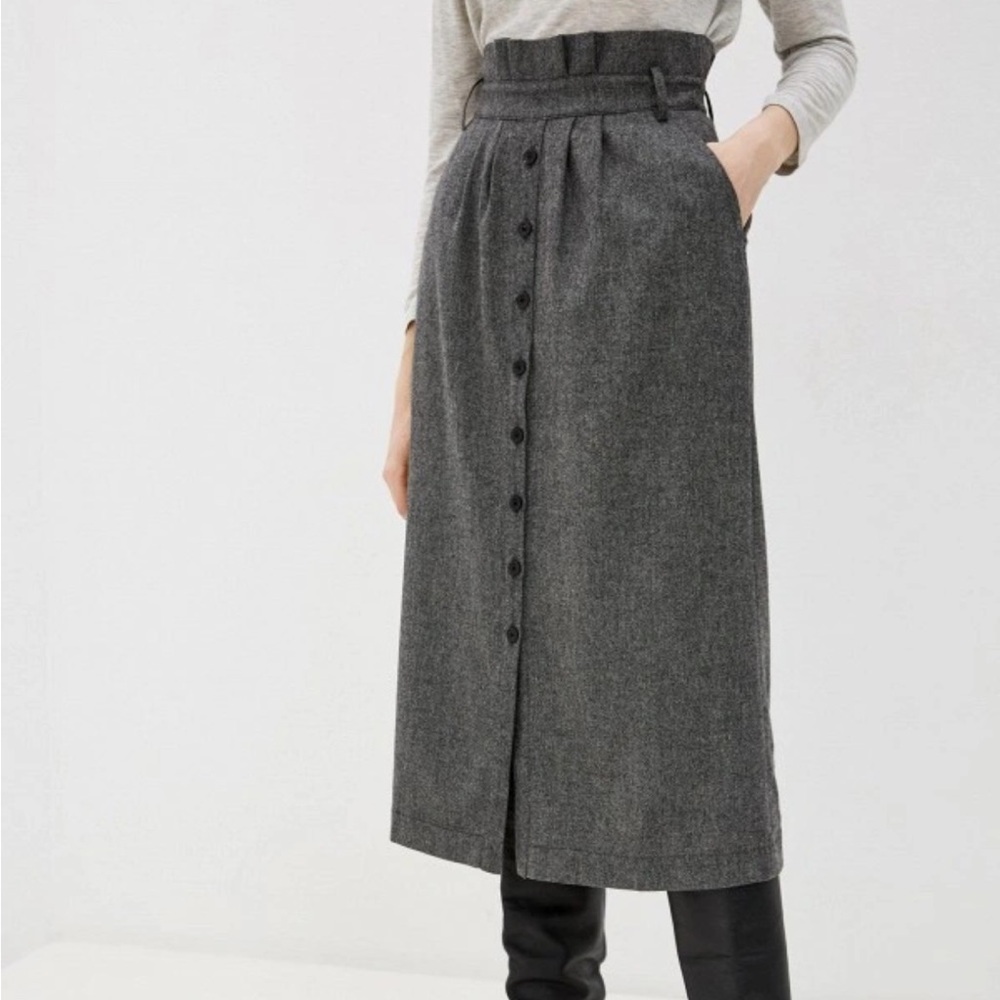 ba&sh Gray Midi Skirt